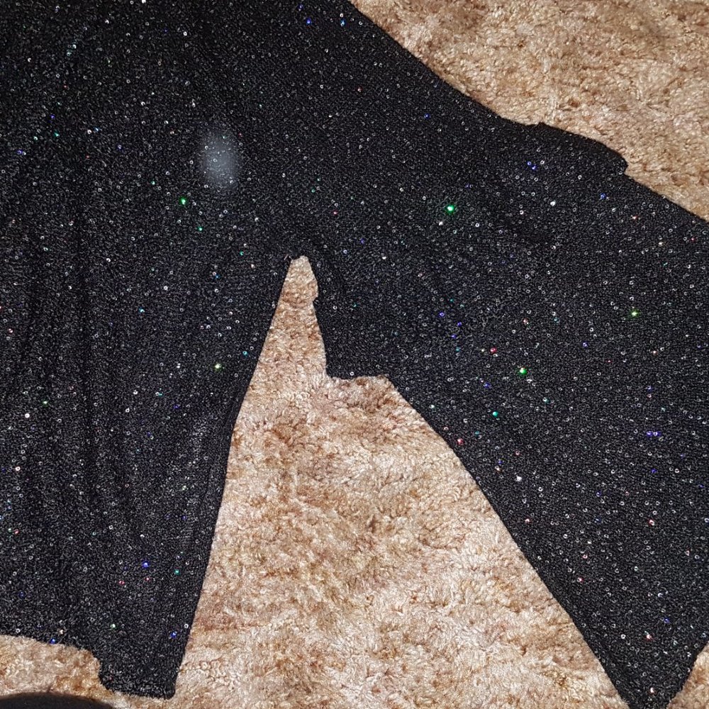 Zara Knit Holographic Sequin Long Sleeve Top - Picture 4 of 8